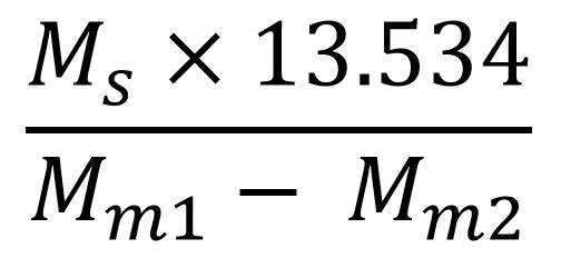 فرمول محاسبه چگالی جیوه